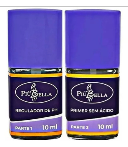 Kit Regulador Ph + Primer S/ácido 10ml Unhas Fibra Piubella 