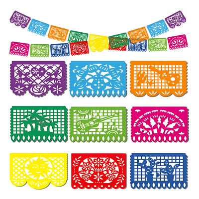 Pack Sisu Banderines Día de Muertos de Fieltro Multicolor para Exterior e Interior | MercadoLibre