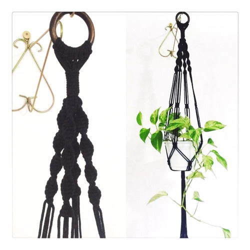 Suporte Macramê Sem Vaso | Plant Hanger | Dna1 - Tamanho G