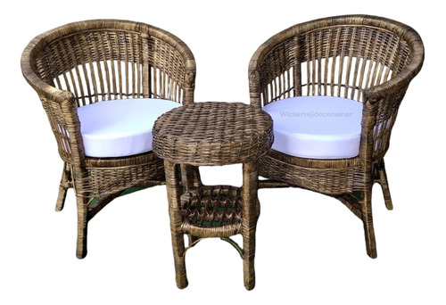 Muebles Para Terraza Sillas Y Mesa Balcón Set Sala En Mimbre