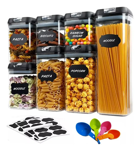 Recipientes Herméticos De Almacenamiento De Cocina Set 7 Pz. | MercadoLibre