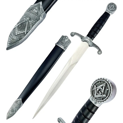 Daga Masonica Medieval Espada Corta Masonica 40cm Filo Color Estilo 1 | Meses sin interés