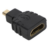 10 Unidades De Conector Adaptador Preto Abs Micro Hdmi Para