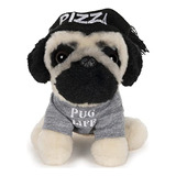 Gund Doug The Pug Pizza Hat Peluche Perro De Peluche, 5