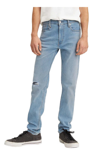 Calça Levis Jeans 512 Slim Taper Stretch Rend Blu Sky Clara