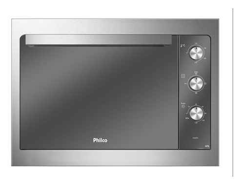 Forno Elétrico De Embutir Philco Preto Espelhado 47l 127v