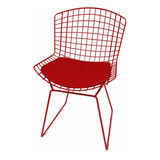 Cadeira Bertoia Unitário Vermelho Aramado Design Ikz