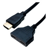 Cabo Y Hdmi 1 Macho P/ 2 Femea Extensor Divisor Tv Pc 1080p