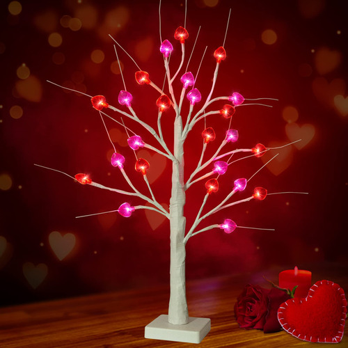 Luz De Árbol De San Valentín De 2 Pies, Decoración Del D.