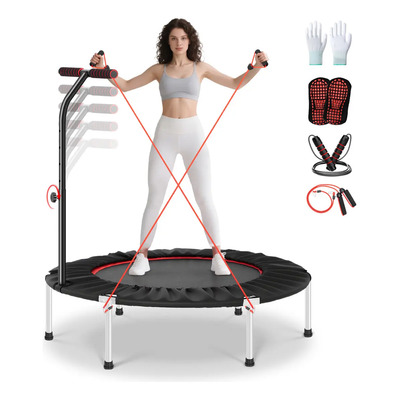 Trampolín Brincolín Aeróbicos Fitness Ajustable Para Ejercicio Reforzado Color Negro | Envío gratis