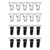 20pcs Set De Apretones Clips Cinturón Correas Medias