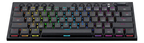 Teclado Mecanico Redragon Horus Mini K632-pro 60% Wireless Color Del Teclado Negro Idioma Inglés Us