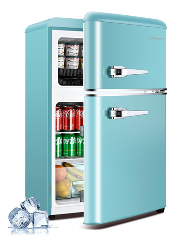 Anypro Mini Refrigerador Compacto De 3.2 Pies Cubicos Con Co