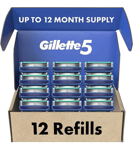 Gillette - 5 Recambios De Cuchillas De Afeitar Para