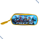 Estojo Escolar 2 Compartimentos Infantil Juvenil Free Fire