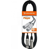 Cabo Para Microfone Xlr(f) X Xlr(m) 10m Player Preto Hayonik