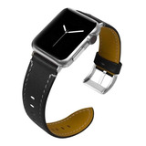 Pulseira De Couro Para Apple Watch 8 45mm Series 8 - Preto