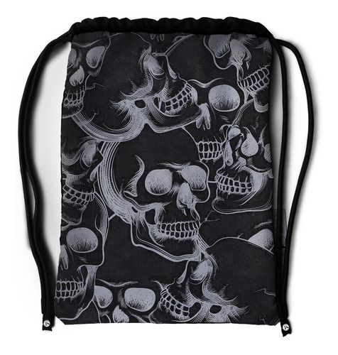 Tula Deportiva Impermeable Calavera Bosquejo