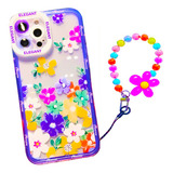 Funda Para Samsung Carcasa Silicona De Flores + Correas