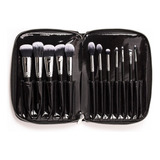 Set 12 Brochas Y Pinceles + Brochero # Crueltyfree Regina Color Negro