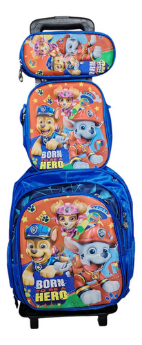 Mochila De Carrito 3d De Pawpatrol En Combo Primaria