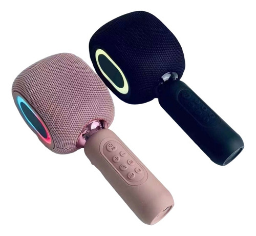 Micrófono De Karaoke Inalámbrico Bluetooth Con Bocina Y Luz