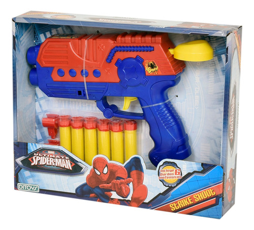 Pistola Lanza Dardos Strike Shoot Spiderman Heroes Marvel Ed