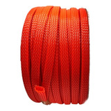Rollo Malla Tejida Cubre Cables Organizador 300mts 10mm Rojo