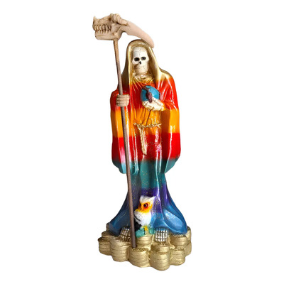 Figura Santa Muerte 7 Potencias Estatua Resina El Tehuacanero 33cm | Meses sin interés