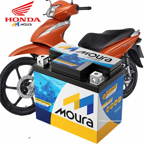 Moura Bateria De Moto Biz 125 Ano 2011 2012 2013 2014 2015
