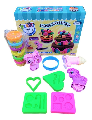 Masas Set Plasti Kids De Pony Con Accesorios Tts Tuttishop