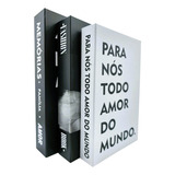 Up2u Decor Conjunto Livro Fake Caixa Decorativa Design Sala Moderno