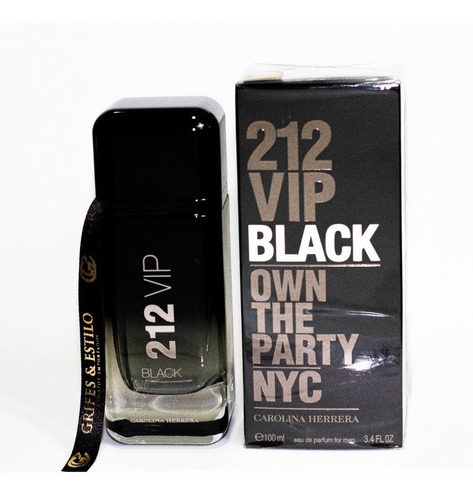 Perfume 212 Vip Black 100ml Carolina Herrera Original Adipec