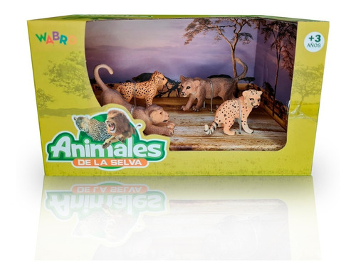 Playsets Animal World Leones Guepardos Pack X 4