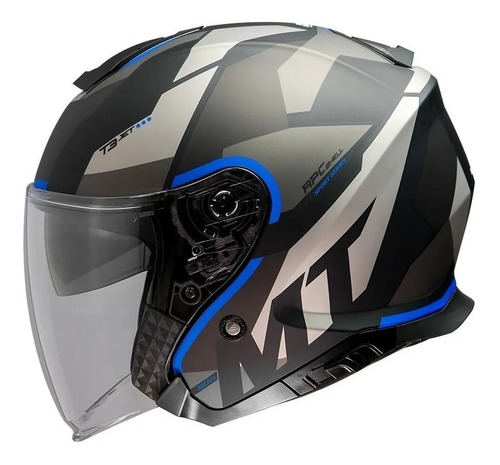 Casco Abierto Mt Helmets Thunder 3 Sv Jet A7 Doble Visor Rpm