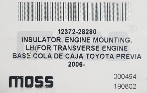 Base Motor Caja Izq Toyota Previa Rav4 06-12 Foto 5