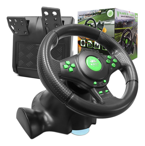Joystick Volante E Pedal Gamer Ps3 Playstation2 Xbox 360 Pc