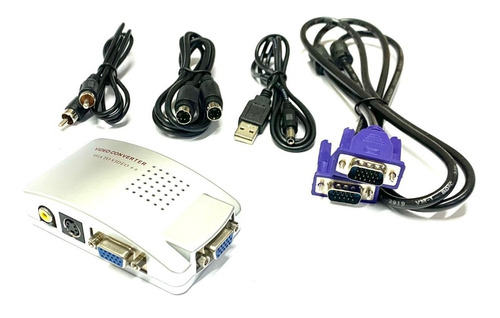 Conversor Adaptador Vga Para Rca E S-vídeo (pc Tv) Es-08