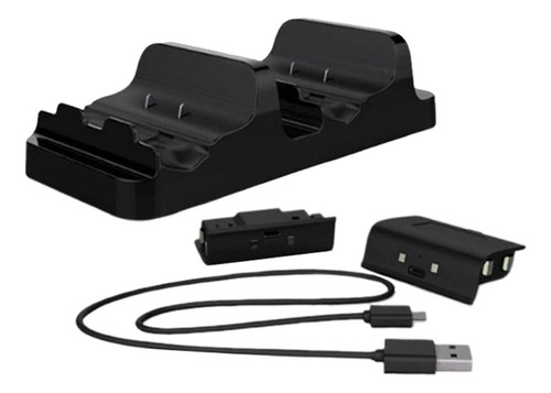 Estación De Carga Dual Usb W/2 Baterías For Xbox One Game A