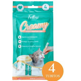 Snack Gatos Tipo Churu Fellini Creamy Cangrejo Y Atun 60gr
