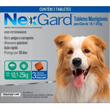 Remedio Pra Carrapato Nex Gard Cães 10 A 25kg 3 Cp Original