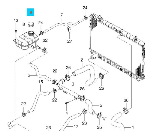 Tapa Deposito Refrigerante Chevrolet Epica 2.5l 07-08 Gates Foto 3