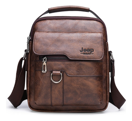 Jeep - Bolso De Cuero Marrón Para Hombres Bolso Bolso Tote