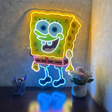 Letrero Neon Bob Esponja Led Con Atenuador Control Acrilico