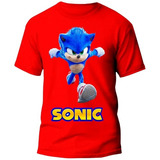 Camiseta Sonic Desenho Roupa Infantil 1 Ao 6 Camisa Algodão