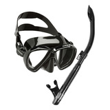 Combo Cressi Visor Ranger & Snorkel Tao Snorkeling Y Buceo Color Negro