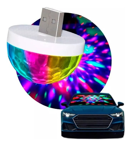 Bola Audiorítmica Led Rgb Boliche Dj  P/ Celular Usb