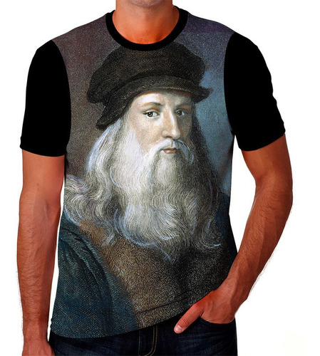 Camiseta Camisa Leonardo Da Vinci Pintor Sucesso Em Alta K03