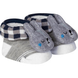 Pantufa Infantil Divertida De Bebe Meia Rn Masculina