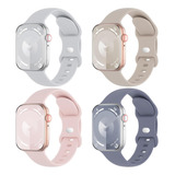 Arctime 4 Pack Silicone Bands Compatible With Apple Watch Ba